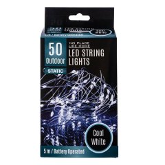 String Lights - Outdoor - Cool White - 5 m - 50 LED - 3 Pack