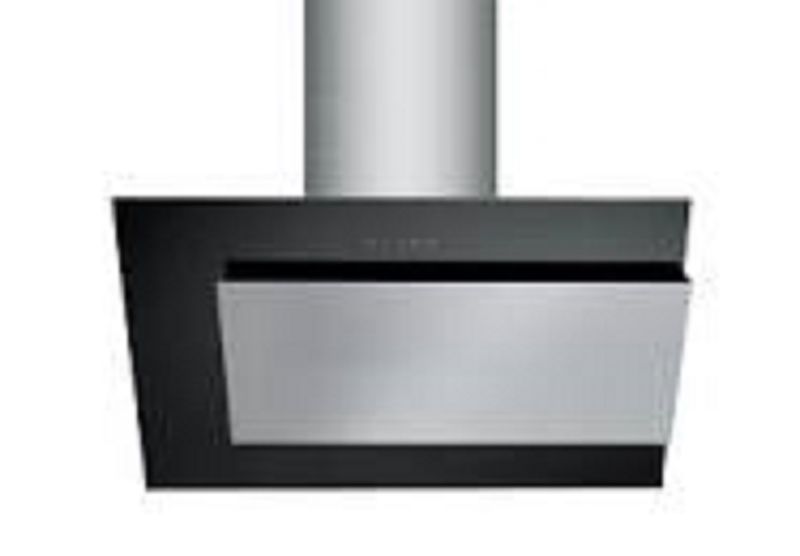 Falco - 90CM 45 DEG BLACK GLASS &amp; S/STEEL EXTRACTOR