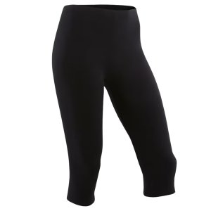 Domyos Girls' Basic Cotton Cropped Leggings - Black