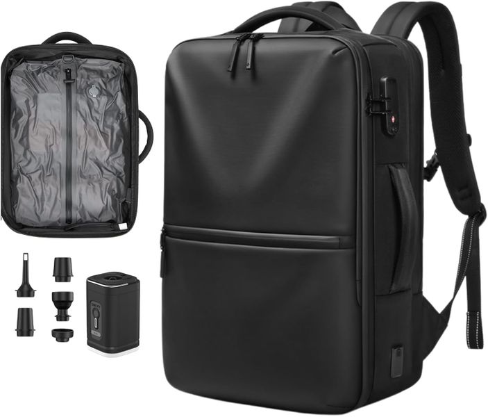 60LVacuum Backpack for Travel with Pump, Expandable Vacuum Seal Compression