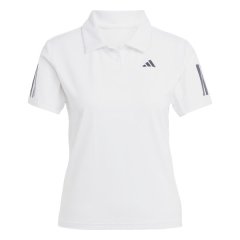 adidas Women's Club Tennis Climacool 3-Stripes Polo Shirt - White