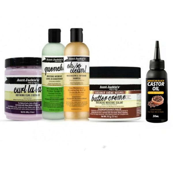 Aunt Jackie's - Natural Hair Maintenance Kit &amp; Jamaican Black Castor Oil