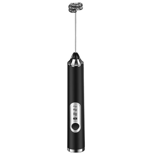 Electric Egg Frother Multifunctional Cordless Handheld Milk Frother Black