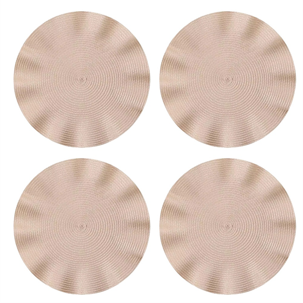 Wood Ear Edge Western Dining Mat Table Oil-Proof Creamy-White