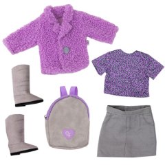 DesignaFriend - Cosy Days Winter Outfit for 18-inch - 46cm Fashion Doll