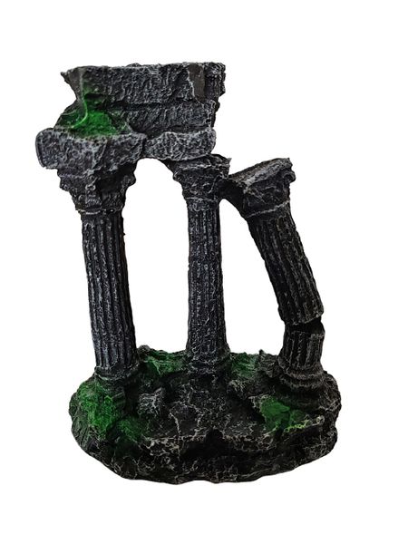 Aquarium Rock Pillar Ruins Decor - 15cm High x 11cm Wide