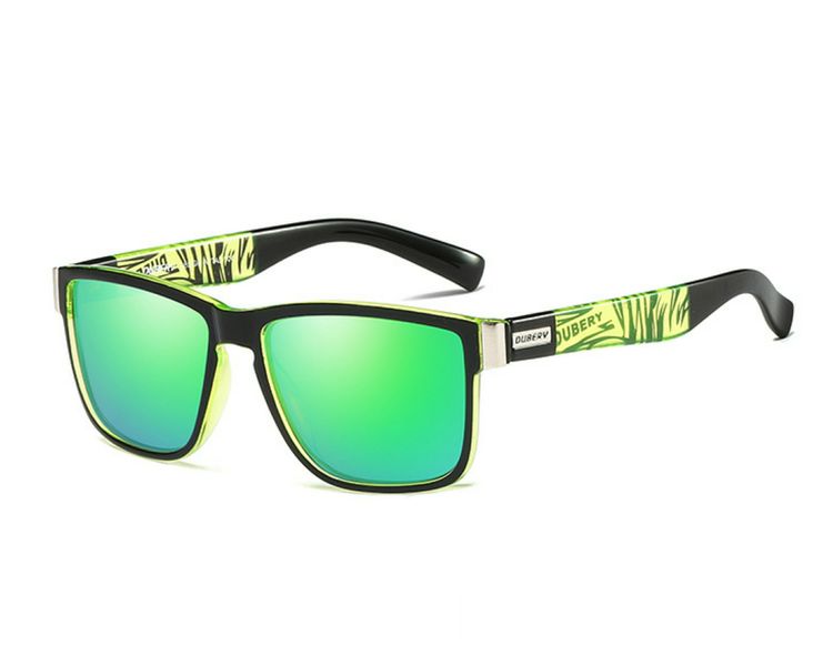 Dubery Design Men's Venom Polarised Sunglasses Black &amp; Green