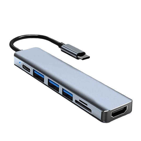 7-in-1 Type C Docking Station with 4K HDMI, USB 3.0 Hub and 87W PD Charging