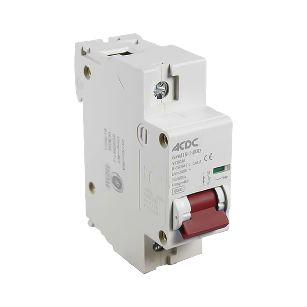 Din Circuit Breaker 1 Pole D-Curve 6KA 100A