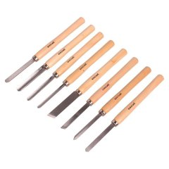 Standard Carbon Wood Turning Chisel Set -8 PCS