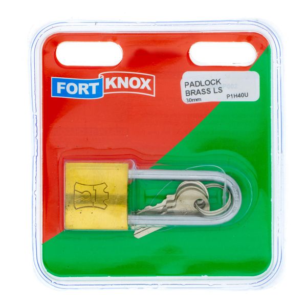 FORT KNOX Padlock Brass Long Shackle 30mm Q:1 P1H40U