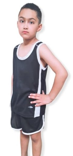 Ronex Running/Athletic Vest/Short (Black/White)