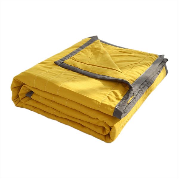Ice Blanket for All-Season - Summer Cooler Quilt Yellow 140 x 200Cm