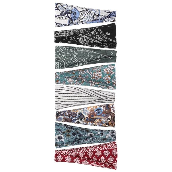 8 Pack Women's Hair Bands, Wide Headband Women's Soft Boho Headband