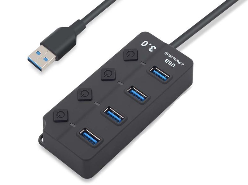 Tuff-Luv 4 Port USB 3.0 Hub - Black