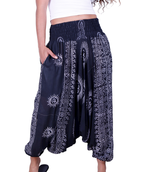 SKA Smocked Waist Om Mountain Pants