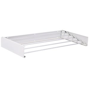 80 cm Foldable Aluminum Alloy Wall Mounted Drying Rack for Clothes - Silver