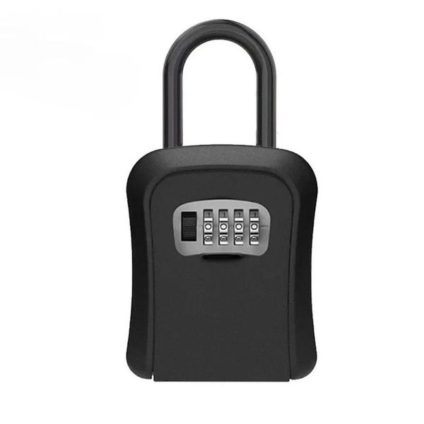 Key Lock Box Wall-Mounted with Hook for Storage 4-Digit Combination Outside