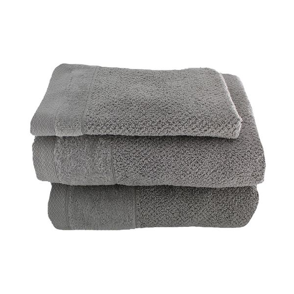 Wedgewood Collection 550gsm -Grey -1 GuestTowel, 1 BathTowel, 1 BathSheet