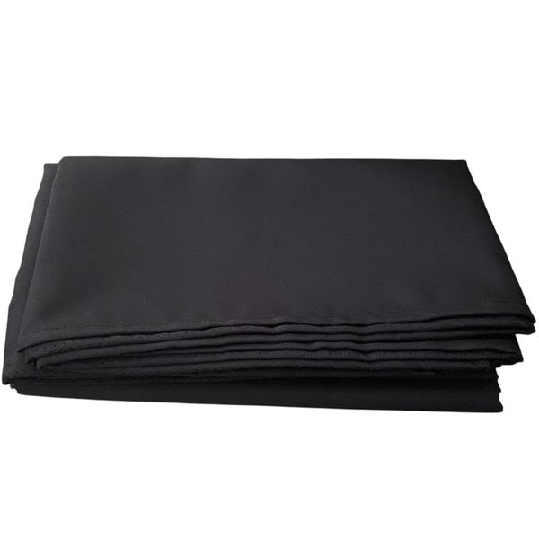 Liz Black Tablecloth 8-10 Seater L