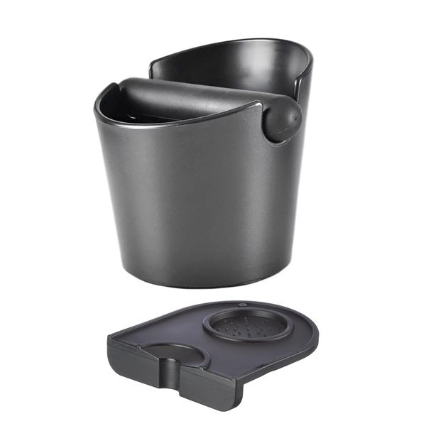 2 Piece Espresso Knock Box and Espresso Tamper Mat Set