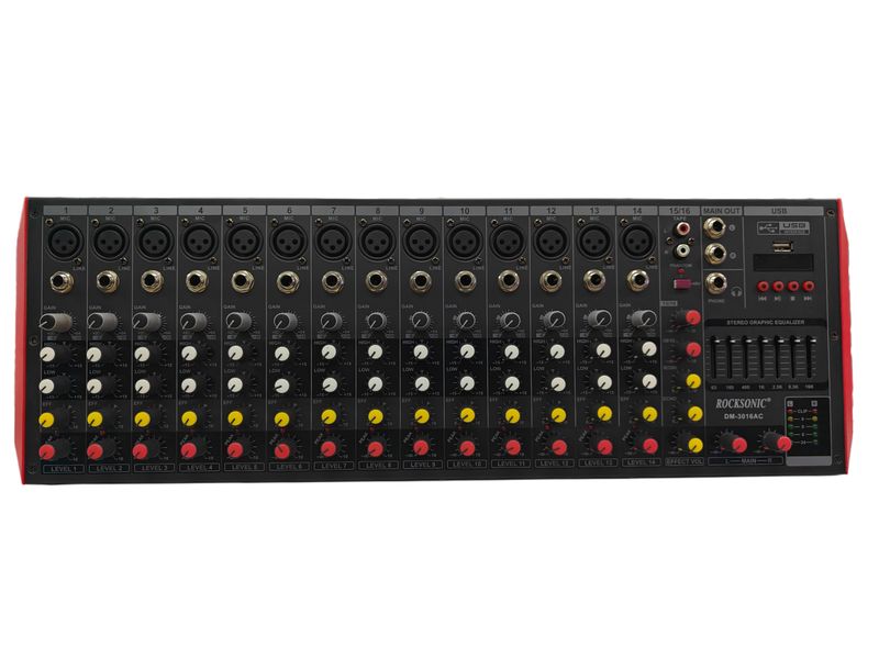 ROCKSONIC DM3016AC 16-Channel Mixing Console