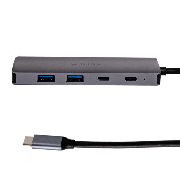 WINX CONNECT Essential 5-in-1 Type-C Hub - Silver