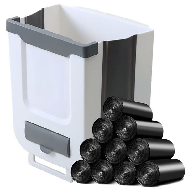 Foldable Bin 10L with 10 volumes Trash Bag
