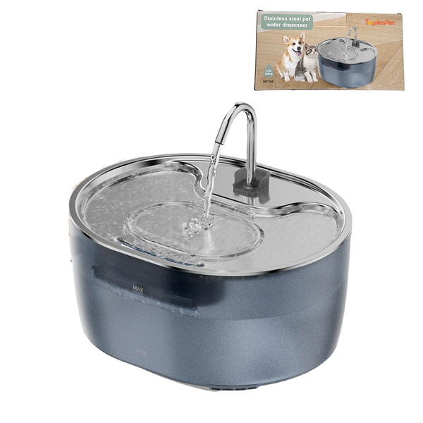 Topika 3.2L Stainless Steel Automatic Pet Water Fountain Dispenser