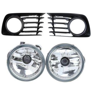 Pair Front Bumper Fog Light Lamps + Covers for Prius 2004-2009