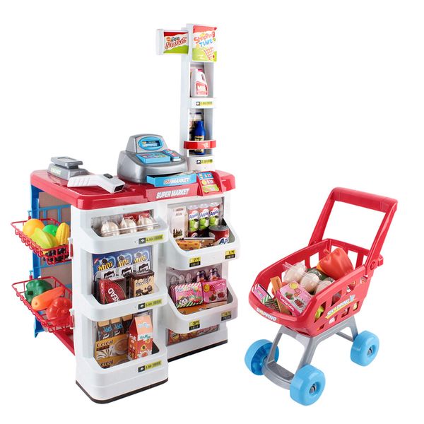 Big Size Supermarket Kit for Kids - Shopping Cart and Sound Effects - B4324