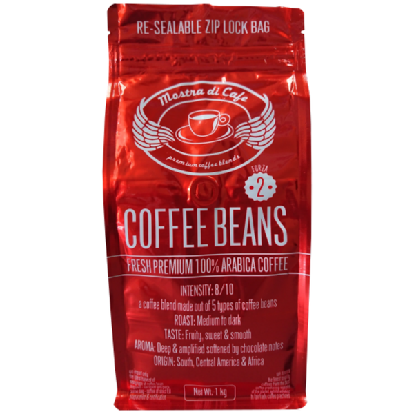 Forza No2 - 5 Types of 100% Arabica Coffee in One Blend - Beans 1Kg