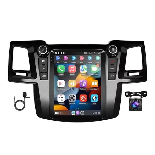 2GB+64GB Tesla Style Android Radio with CarPlay Suitable for Toyota Hilux 2005-2015