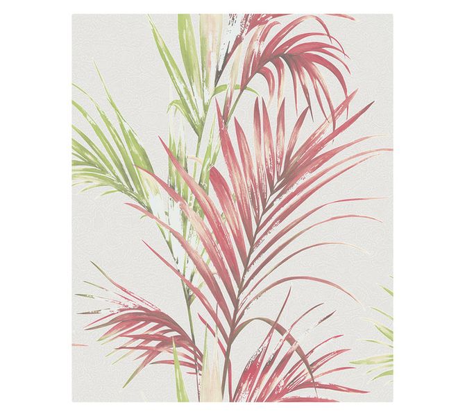Pink Palms Wallpaper Pink and Green 10 m x 530 mm