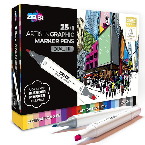 Zieler Graphic Marker Pen 25+1