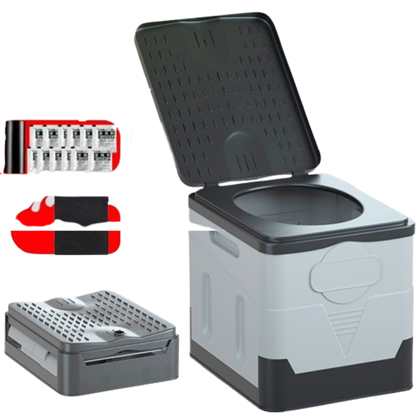 Portable Toilet Camping Toilet Foldable Toilet Travel Toilet- gray