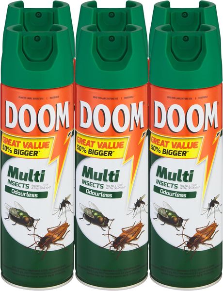 Doom Multi Insects Odourless Aerosol Insecticide 450ml