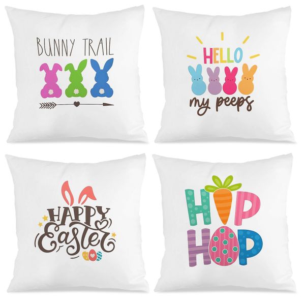 Easter Bunny Throw Pillow Covers, 45x45cm