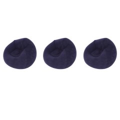 3x Sofa Chair Bean Bag Flocking Pvc Garden Lounge Beanbag(A)