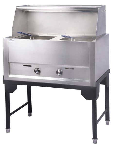 Aloma - Double Gas Deep Fryer - 21L + 21L - Silver