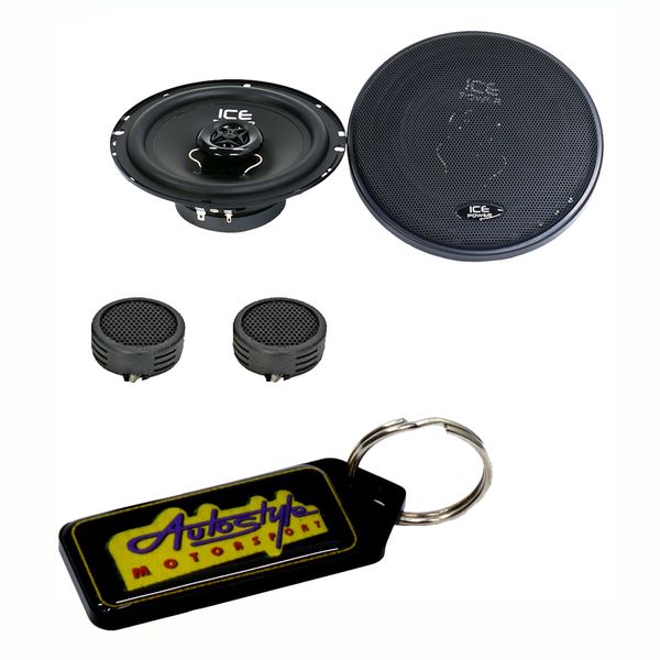 Ice Power IPS65SQ 6" 500w 2way Coaxial Speakers &amp; Evo Tweeters &amp; Key Holder