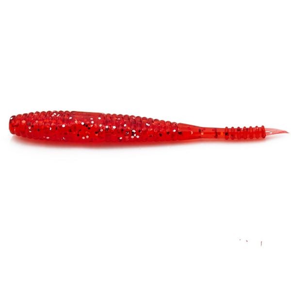 Fishing Lure Soft Bait Fish profile Red with flecks