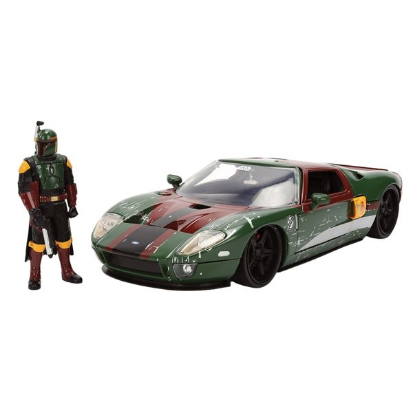 Jada - Star Wars Boba Fett with 2005 Ford GT Vehicle - 1:24 Scale Toy