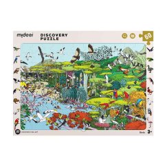Mideer Big Jungle Animal Small Jungle Animal Discovery Puzzle: 60 Pieces