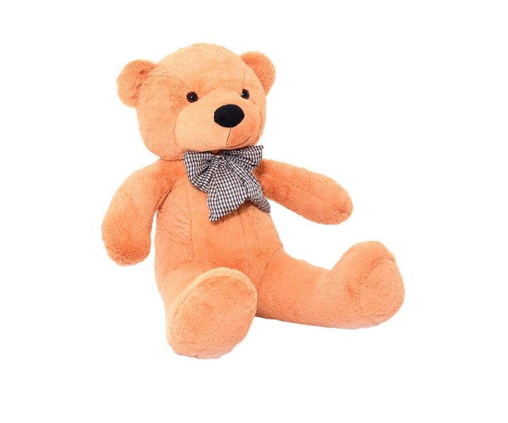 Giant Teddy Bear with a Bow-Tie - Mustard - 120cm