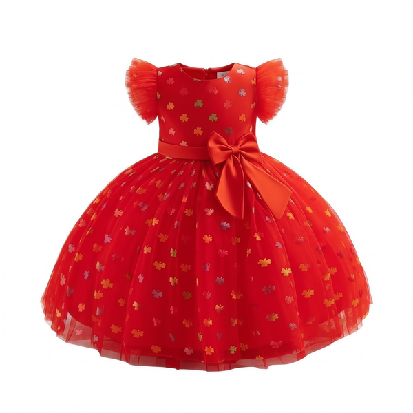 Red Clover Princess Ballgown Dress for Girls
