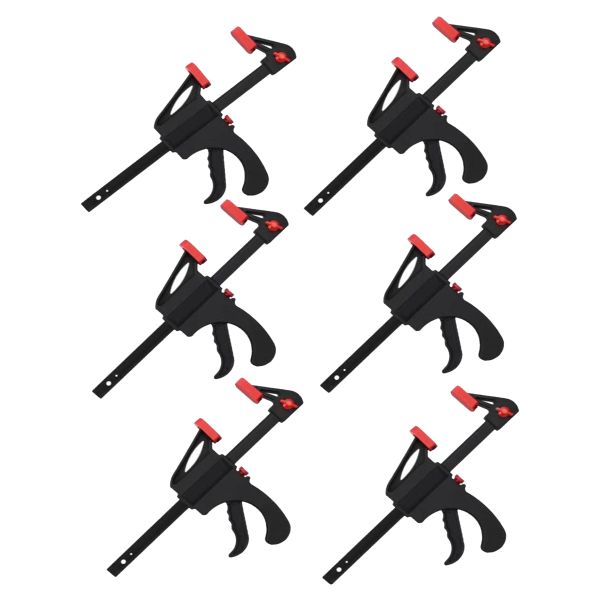 6 Pcs Quick Grip Clamps for Wood Fast Easy Clamping Compatible with None