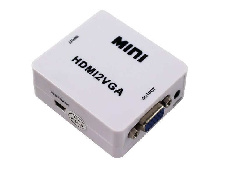 Treqa HDV-551 HDMI to VGA Converter Adapter With Audio Connector 1080P- SD