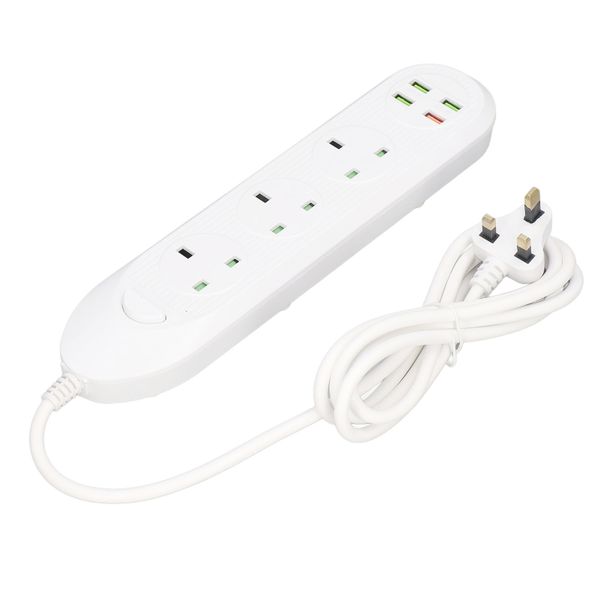3000W Power Strip with USB C, Multi Functional Extension Socket 6 Outlet