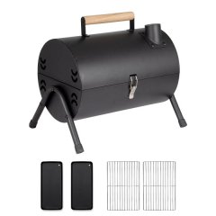 Compact Portable Barrel Grill - Black